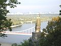 Dnepr løber gennem Ukraines hovedstad Kyiv