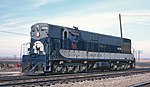 WAB 554 (FM H24-66 aka a Baby Trainmaster) way freight switching at Saunemin, IL on Nov 24, 1962 (22256478439).jpg