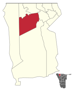 Map of Tsandi in Namibia