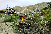 Water-powered prayer wheel, Spiti valley, India Water prayer wheel.jpg