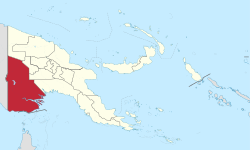 Lääneprovintsi asend Paapua Uus-Guineas