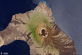 Вулкан Вулф. Космический снимок НАСА.
