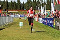 Mikkel Lund at the finish at the finish at World Orienteering Championships 2010 in Trondheim, Norway