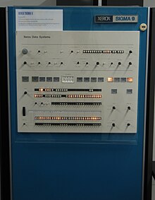 Front of the Xerox Sigma 9. On display at the Living Computer Museum in Seattle, Washington. Xerox Sigma 9.jpg