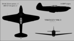 Yakovlev Yak-3 three-view silhouette.png