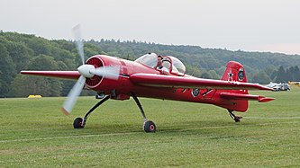 English: Yakovlev Yak-55 (reg. LY-TOY, cn 901105, built in 1990). Deutsch: Jakowlew Jak -55 (Reg. LY-TOY, cn 901105, Baujahr 1990).