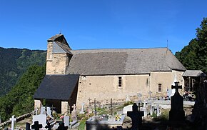 Cazaux-Fréchet-Anéran-Camors'daki (Hautes-Pyrénées) Saint-Calixte Kilisesi 7.jpg