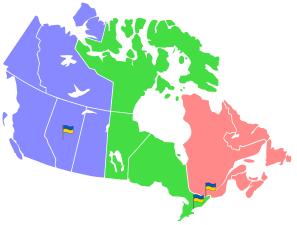 Territories of electoral precincts of Ukraine in Canada