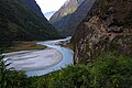 Interlocking spurs van de rivier de Marsyangdi (Nepal)