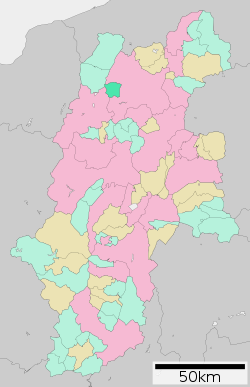 Location of Ogawa in Nagano Prefecture