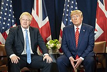 Johnson with US President Donald Trump at the 2019 United Nations General Assembly. -UNGA (48791303991).jpg