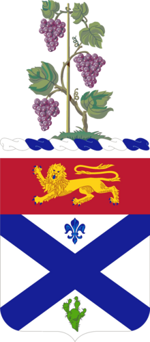 169th Regiment (fost 169th Infantry Regiment) Coat of Arms.png