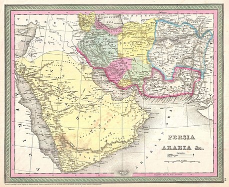 نقشه خاورمیانه ساموئل آگوستوس میشل