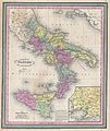Detaillierte Landkarte des Königreichs beider Sizilien
