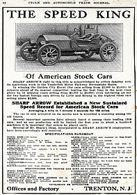 1909 Sharp Arrow advertisement in Cycle and Automobile Trade Journal
