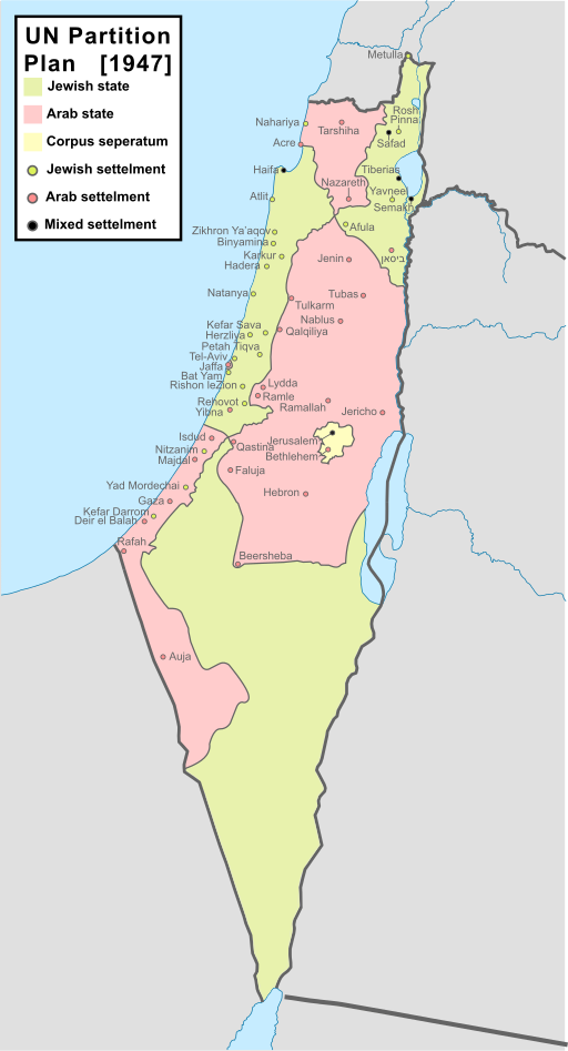 1947 Partition plan for Palestine EN