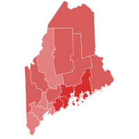 1950 Maine gubernur hasil pemilihan peta oleh county.svg