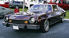 1976 AMC Matador Coupe, Brougham edition finished in Dark Cocoa Metallic with optional vinyl roof cover 1976 AMC Matador coupe cocoa fl-fl.jpg