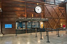 Tickets and baggage check-in counter 2018.07.10 Union Station First Train 01.jpg