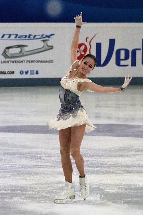 Russian figure skater Alina Zagitova, namesake of the "Zagitova Rule", in 2019