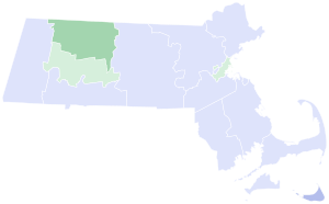 2020 Massachusetts Democratic Presidential Primary election by county.svg