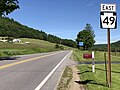 File:2022-06-14 15 43 41 View east along Pennsylvania State Route 49 (Coudersport Road) at Peet Brook Road in Allegany Township, Potter County, Pennsylvania.jpg
