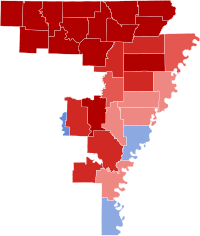 2022 United States House of Representatives Election in Arkansas's 1st Congressional District.svg