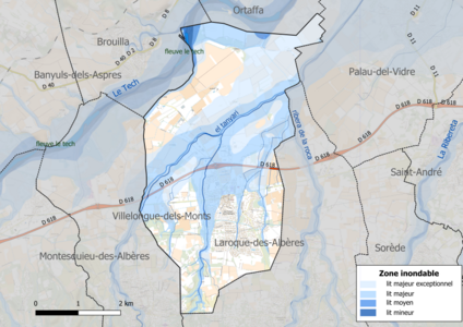 Carte des zones inondables.