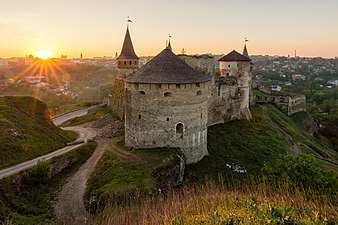 Hrad a pevnost Kamenec Podolský na Ukrajině