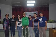 The organizing team with top winners of the 6th Waray Wikipedia Edit-a-thon at the University of the Philippines Visayas Tacloban College (UPVTC) held on November 18-19, 2016. The event was organized by the The Leyte-Samar Heritage Center of UPVTC and the Sinirangan Bisaya Wikimedia Community.