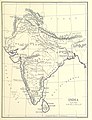 1891 Map of India (Outlines of Geography for the use of lower and middle forms of schools and of candidates for the Army Preliminary Examinations)
