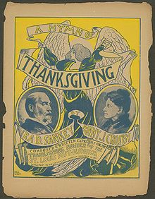 "A Hymn of Thanksgiving" sheet music cover -- November 26, 1899 A Hymn of Thanksgiving sheet music cover.jpg