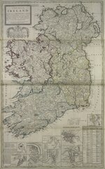 Thumbnail for File:A new map of Ireland, divided into its provinces, counties and baronies, wherein are distinguished the bishopricks, borroughs, barracks, bogs, passes, bridges etc with the principal roads, and the NYPL1630444.tiff
