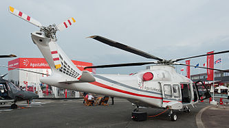 English: AgustaWestland AW169 at Paris Air Show 2013. Deutsch: AgustaWestland AW169 auf der Paris Air Show 2013.