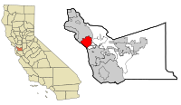 Alameda County California Incorporated and Unincorporated areas San Leandro Highlighted.svg