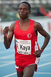 Ali Kaya won the men's 5000 and 10,000 metres. Ali Kaya Rieti 2013.jpg