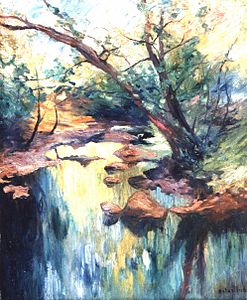 Paysage de bords de rivière (1877).
