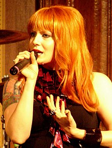Ana Matronic in concert in Portland, on October 4, 2005