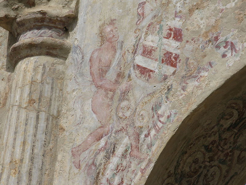 File:Arco trionfale dei Carafa (fresco detail) - Bruzzano vecchia - Province of Reggio Calabria, Italy - 20 Sept. 2014.jpg