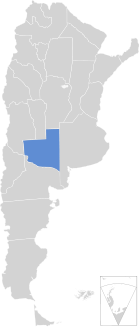 Провінція Ла-Пампа на мапі Аргентини