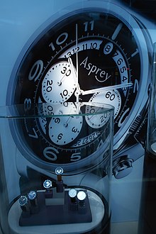 A watch display at Asprey's store on New Bond Street Asprey watch display 2005.jpg