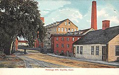 Assawaga Mill, Dayville, CT, in 1909