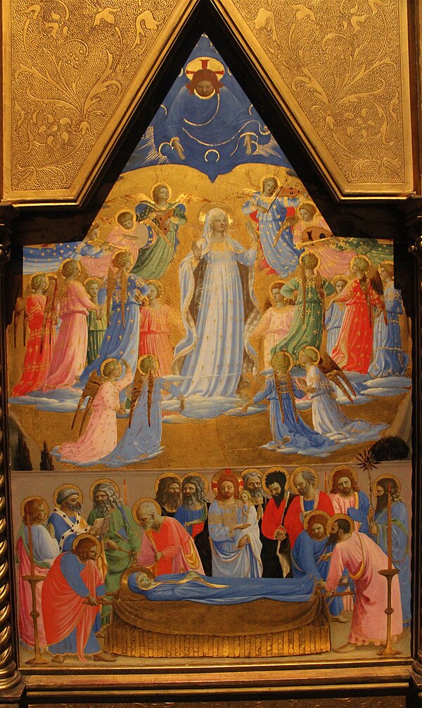 The Dormition and Assumption of the Virgin by Fra Angelico circa 1434