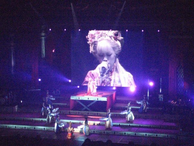 Ayumi Hamasaki performing in the Shanghai Grand Stage.