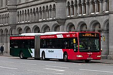 Mercedes-Benz Citaro G articulated bus on Union Street in September 2022 BG58OMC First Aberdeen 11108 Mercedes-Benz Citaro G.jpg