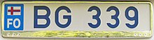 220px BG 339 Faroer license plate seen in Vaduz FL