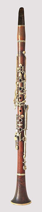 Baermann-Klarinette, um 1870, steht technisch zw. der Müller- und der Oehler-Klarinette