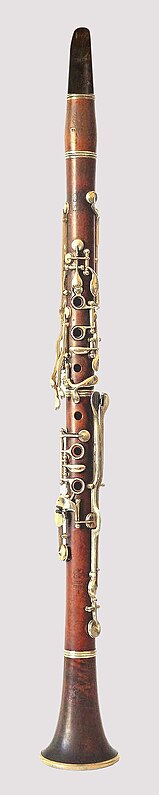 Clarinette en système Baermann, conçue vers 1870, techniquement intermédiaire entre les clarinettes Müller et Oehler