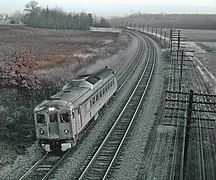 1970年行经现属马里兰区域通勤铁路坎登线之巴尔的摩与俄亥俄铁路列车