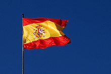 Bandiera della Spagna nella sede dell'Aeronautica Militare a Madrid